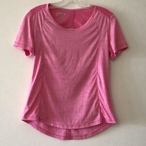Reel Legends Pink Top Peephole Back Short Sleeve Sz PS
